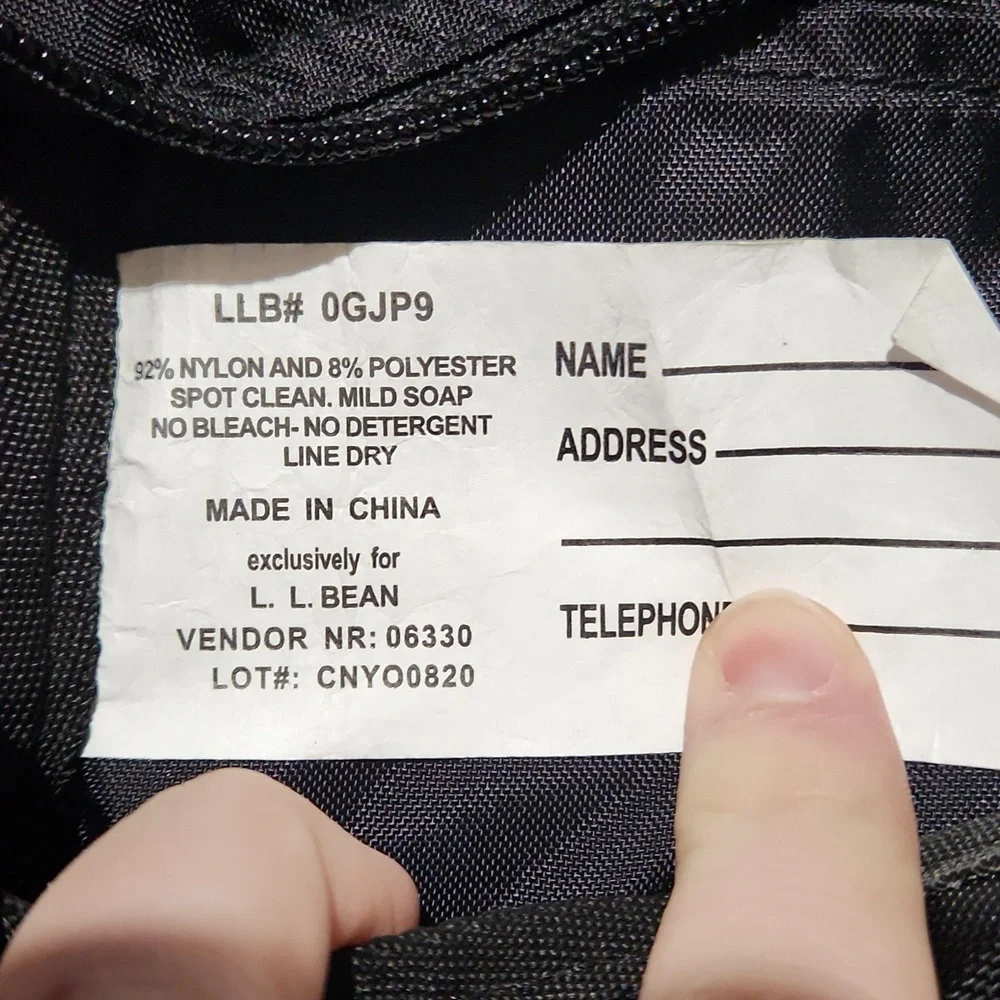 L.L. Bean Nylon Messenger Bag